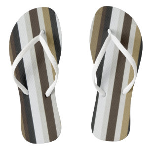Chanclas Flip Flops Tono de la Tierra Tiras Beige Marrón