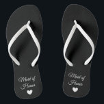 Chanclas Flip-flops - Una empleada de honor para el corazón<br><div class="desc">Flip Flops para los miembros de tu fiesta nupcial! personalizable fácil,  cambiar los colores de la correa,  colores únicos,  agregar texto u otras imágenes!</div>