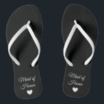Chanclas Flip-flops - Una empleada de honor para el corazón<br><div class="desc">Flip Flops para los miembros de tu fiesta nupcial! personalizable fácil,  cambiar los colores de la correa,  colores únicos,  agregar texto u otras imágenes!</div>