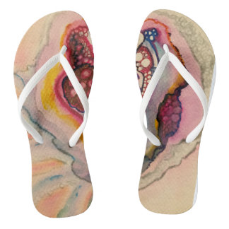 Chanclas Flip flops únicos con arte fino abstracto