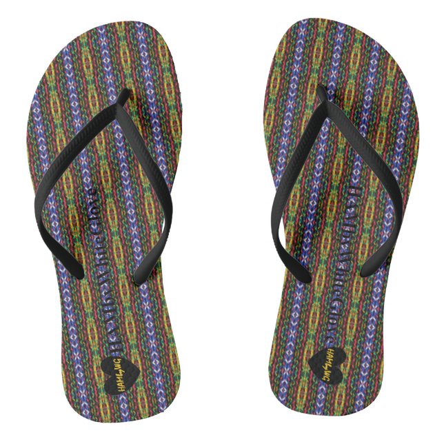Chanclas Flip Flops with a Needlepoint Look Design - HAMbWG (Plantilla)