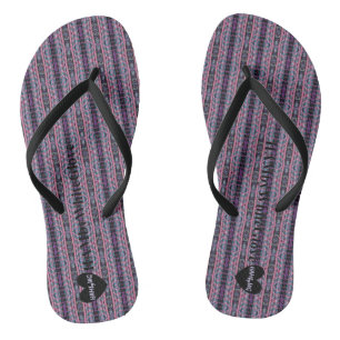 Chanclas Flip Flops with a Needlepoint Look Design - HAMbWG