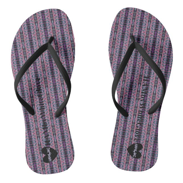 Chanclas Flip Flops with a Needlepoint Look Design - HAMbWG (Plantilla)