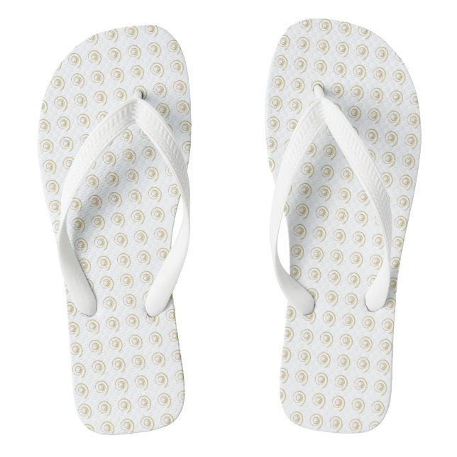 Chanclas Flip Flops with Tiled Yellow Twirls (Plantilla)