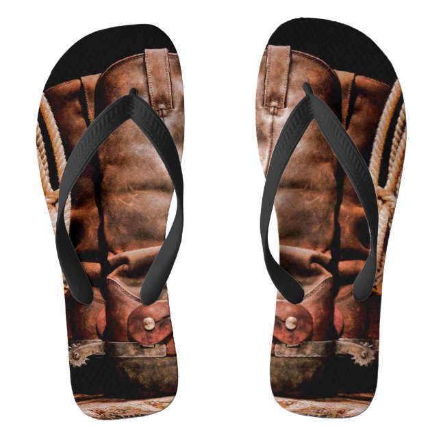 Chanclas Flipflop Sandra Cowboy Boots Barn Wood Rustic Cou (Plantilla)