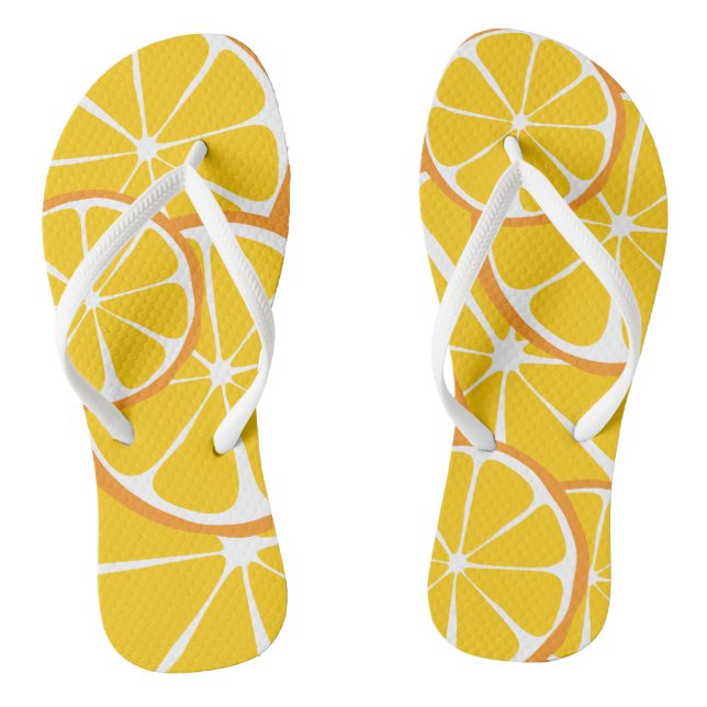 Chanclas FlipFlops Naranja de cítricos de verano (Plantilla)