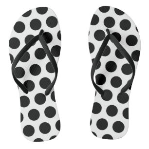 Chanclas Flips-flopes blancos y negros del lunar