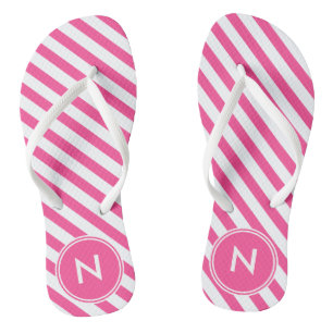 Chanclas Flips-flopes cones monograma rayados de las rosas
