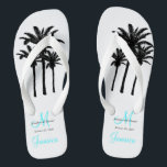 Chanclas Flips-flopes de encargo de la boda de Jamaica de<br><div class="desc">Un gran regalo agradable para sus huéspedes. Proporcione el calzado para sus huéspedes para la ceremonia de la playa. Flips-flopes de encargo de la boda del viaje del monograma del © de Elke Clarke para las bodas de playa. El personalizar con sus nombres, fecha, monograma, casó inicial del apellido y...</div>
