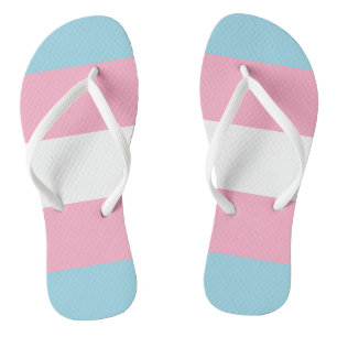 Chanclas "Flips-flopes de la bandera del transexual"