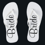 Chanclas Flips-flopes de la novia del día de boda<br><div class="desc">Sea la novia de la cabeza al dedo del pie.</div>