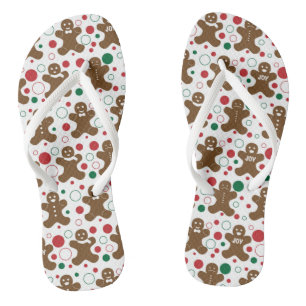 Chanclas Flips-flopes de los hombres de pan de jengibre