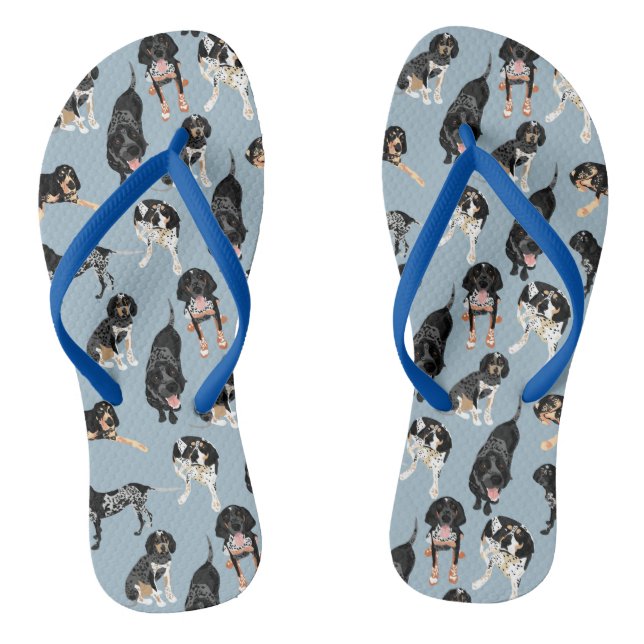 Chanclas Flips-flopes del Coonhound de Bluetick (Plantilla)