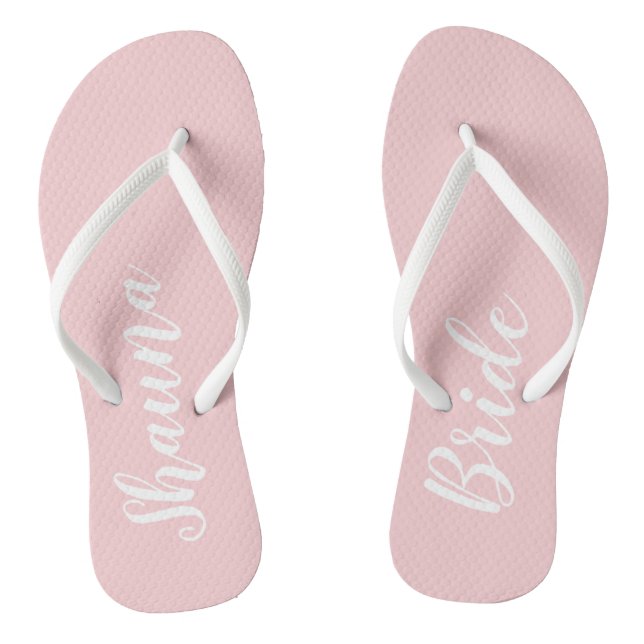 Chanclas Flips-flopes del día de boda de la novia (Plantilla)