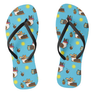 Chanclas Flips-flopes del fiesta de la playa del Corgi