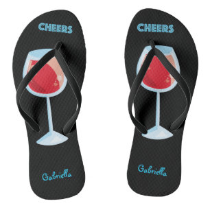 Chanclas Flips-flopes del vino rojo del verano de las