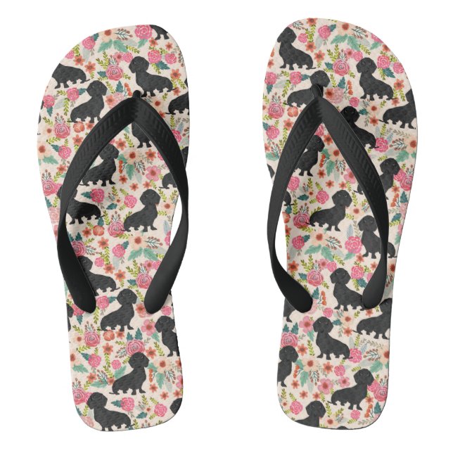 Chanclas Flips-flopes florales de Doxie - doxie negro - (Plantilla)