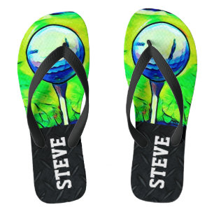 Chanclas Flips-flopes Golfing del nombre de la placa del