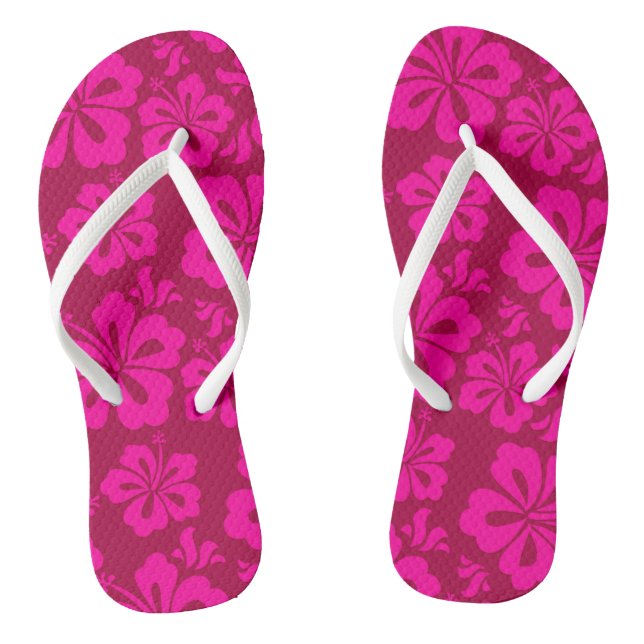 Chanclas flips-flopes hawaianos de la flor de la diversión (Plantilla)