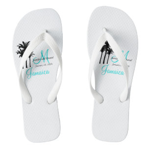 Chanclas Flips-flopes personalizados de la boda de playa