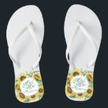 Chanclas Flips-flopes personalizados de la boda del girasol<br><div class="desc">Para el arreglo para requisitos particulares adicional, haga clic por favor el botón del "personalizar" y utilice nuestra herramienta de diseño para modificar esta plantilla. Si las opciones están disponibles, usted puede cambiar el texto y la imagen simplemente haciendo clic en "corrige/quita el texto o la imagen aquí" y añade...</div>