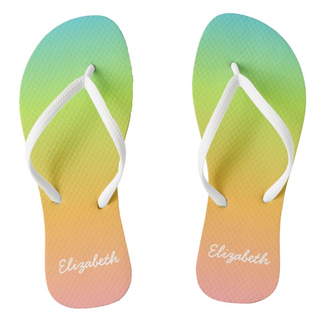 Chanclas Flips-flopes personalizados del arco iris (Plantilla)