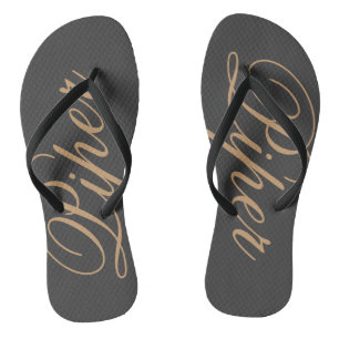Chanclas Flips-flopes personalizados del gris y del beige