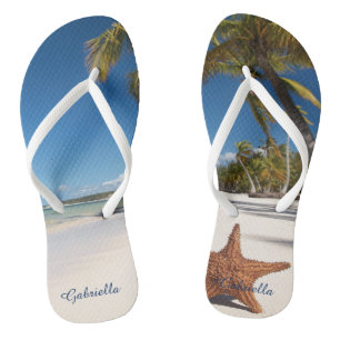 Chanclas Flips-flopes personalizados escena de la playa de