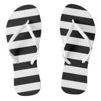 Flips-flopes rayados blancos y negros
