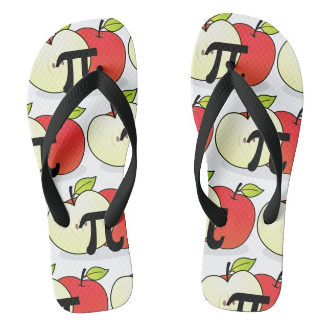 Chanclas Flips-flopes rojos de Apple pi (Plantilla)