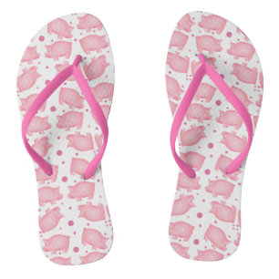 Chanclas Flips-flopes rosados de los cerdos