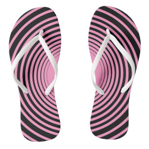 Chanclas Flops de giro tachado rosado negro
