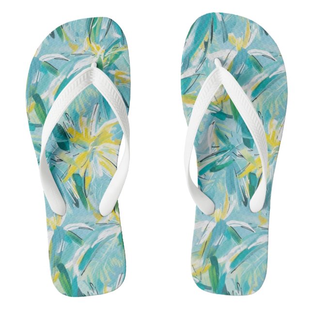 Chanclas Flops de volteo de impresión tropical (Plantilla)