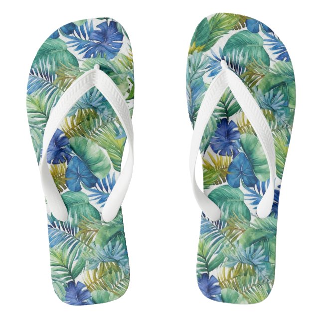 Chanclas Flops de volteo de impresión tropical (Plantilla)