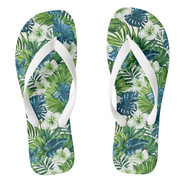 Chanclas Flops de volteo de impresión tropical (Plantilla)