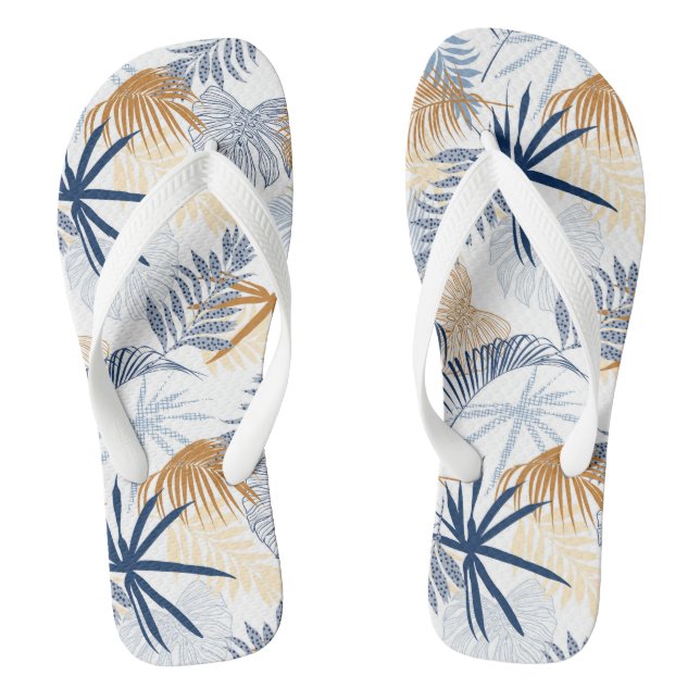 Chanclas Flops de volteo de impresión tropical (Plantilla)