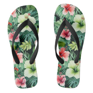 Chanclas Flops de volteo de impresión tropical