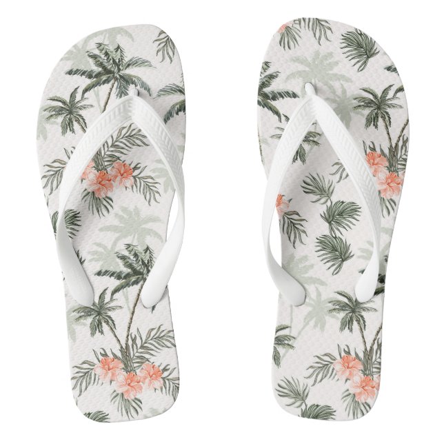 Chanclas Flops de volteo de impresión tropical (Plantilla)
