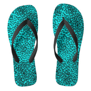Chanclas Flops de volteo de venda ancha para adultos/leopar