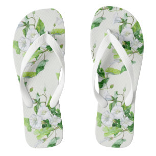 Chanclas Flor blanca entrelazada