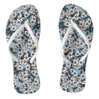 Flor de cerezo en blanco y azul