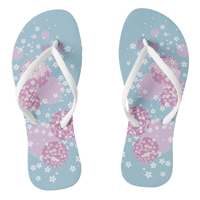 Chanclas Flor de cerezo, sakura japonesa (Plantilla)