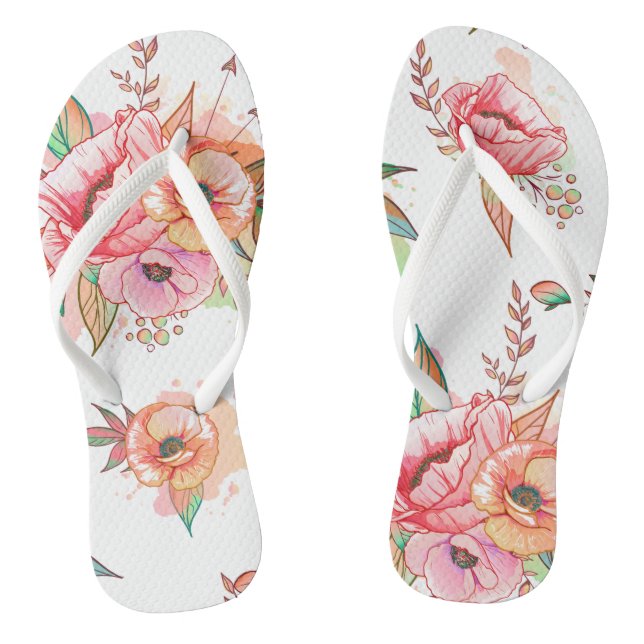 Chanclas flor de primavera (Plantilla)