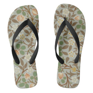 Chanclas Flor de trébol botánico de William Morris