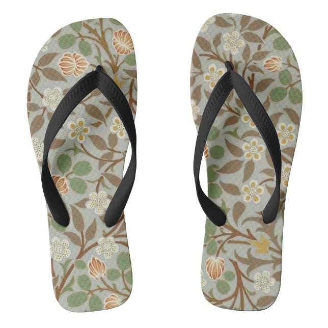 Chanclas Flor de trébol botánico de William Morris (Plantilla)