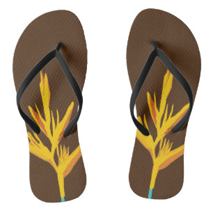 Chanclas Flor exótica amarilla