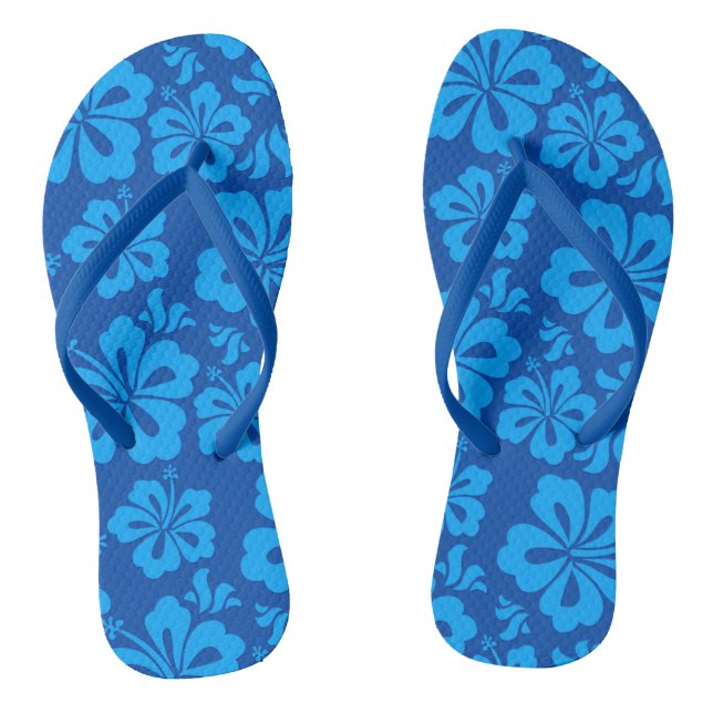 Chanclas flor flor azul de Hawái (Plantilla)
