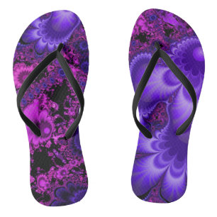 Chanclas Flor Fractal Flip Flags