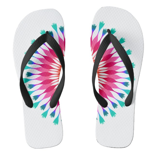 Chanclas Flor Lotus blanca y rosa (Plantilla)