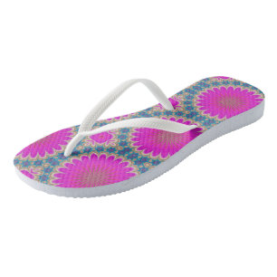 Chanclas Flor retro floral Mandala psicodélica